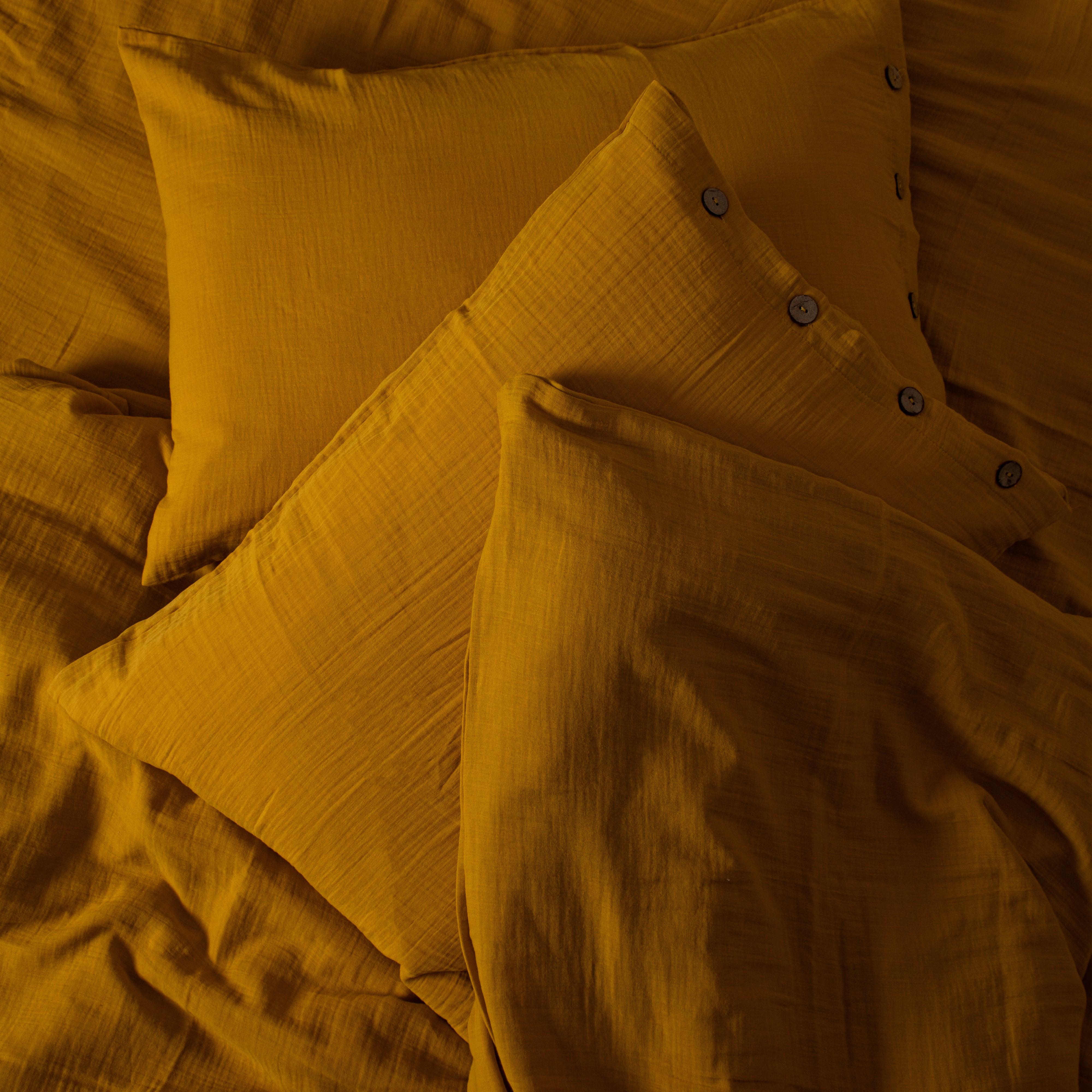 Nefaset Hardal Sarısı Nevresim Takımı