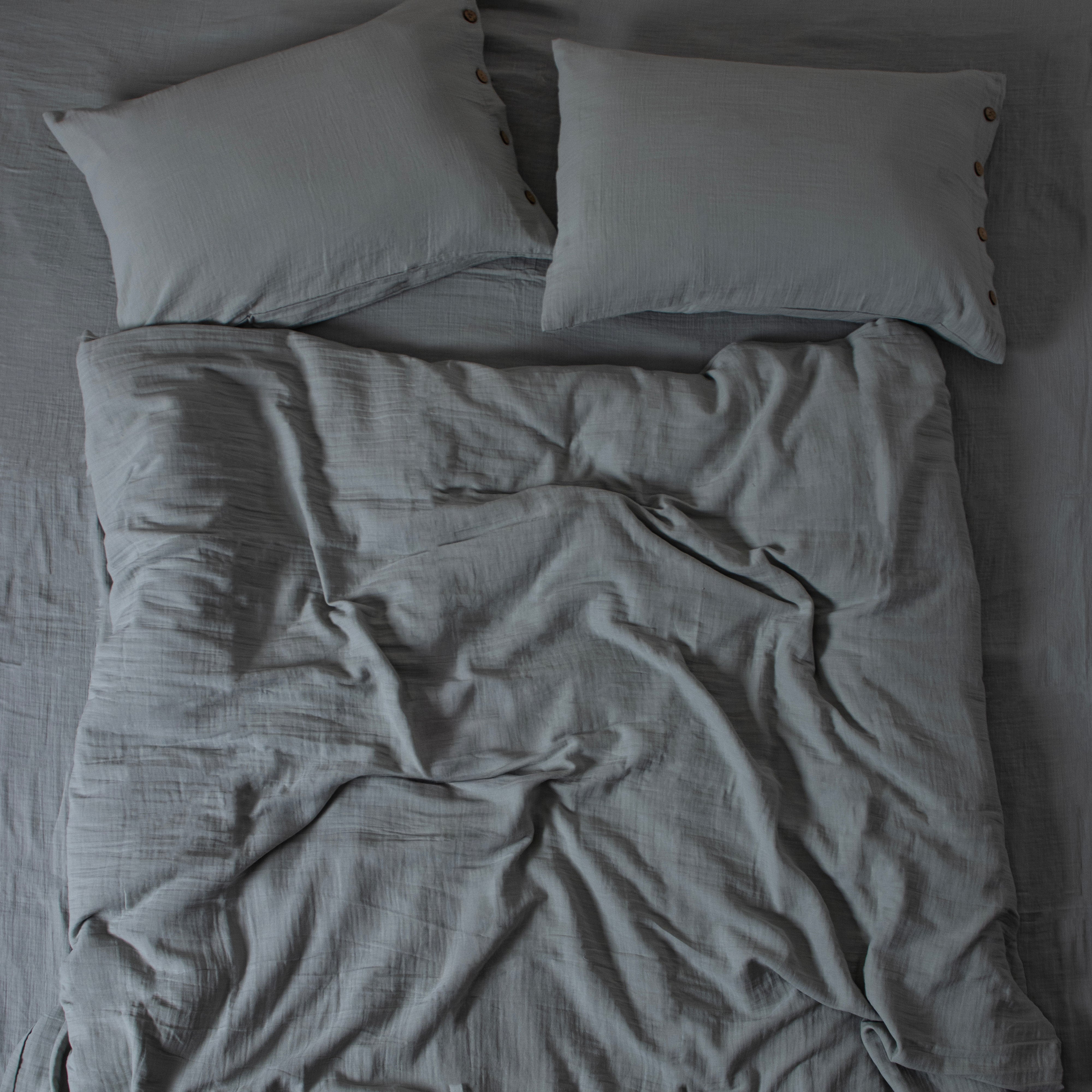 Nefaset Naip Gri Nevresim Takımı