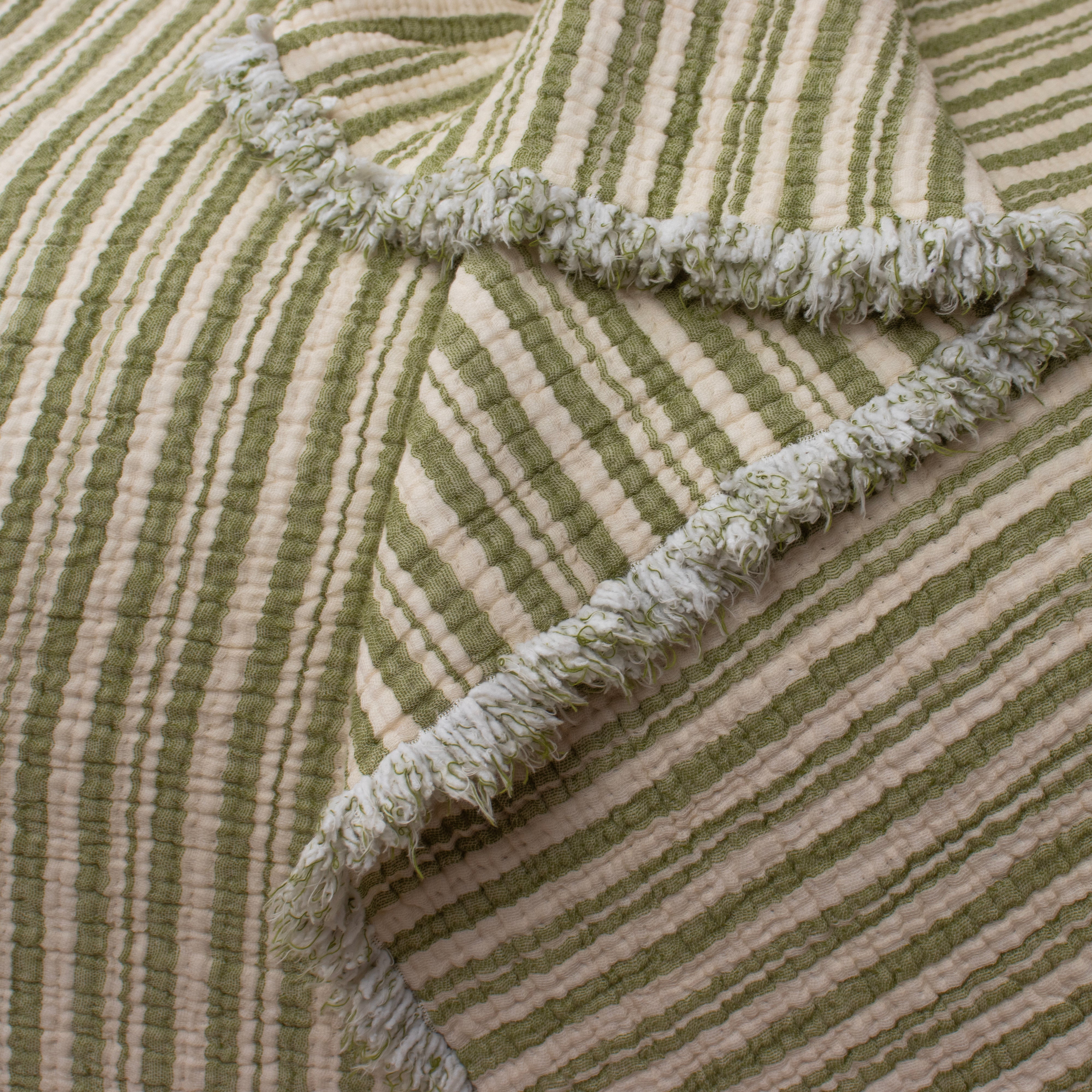 Colorelle Çizgili Müslin  Yatak Örtüsü