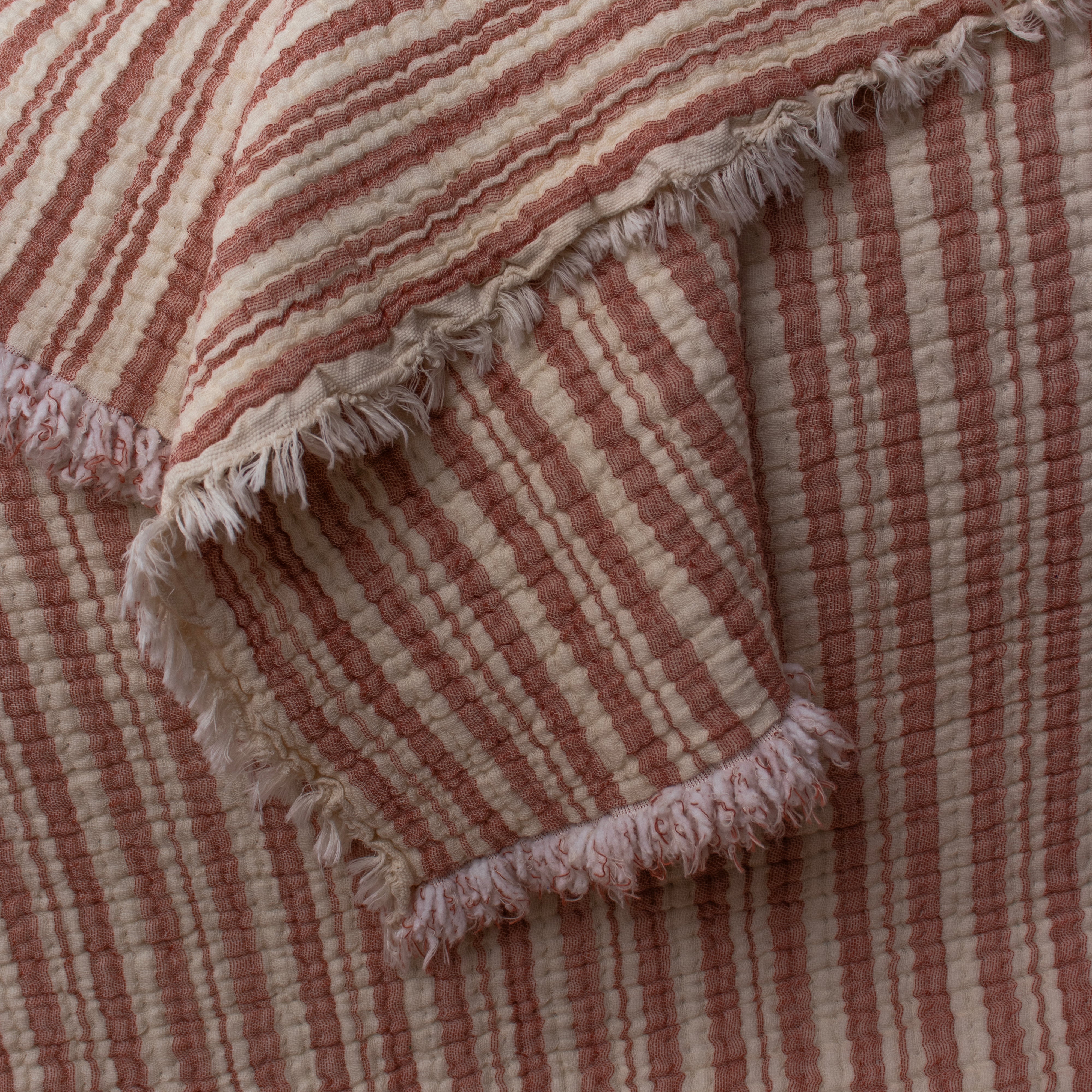 Colorelle Çizgili Müslin  Yatak Örtüsü