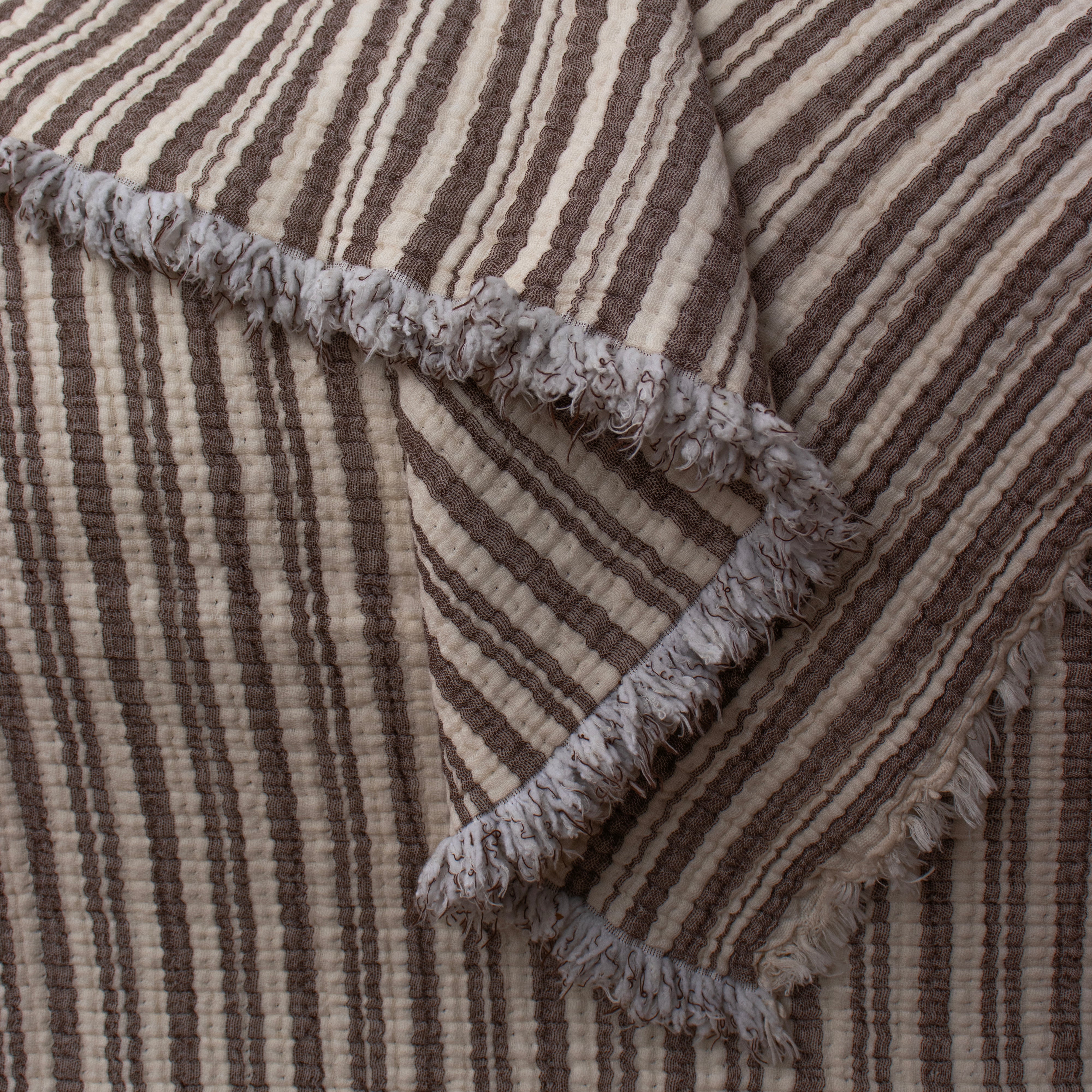 Colorelle Çizgili Müslin  Yatak Örtüsü